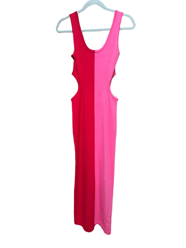 Ronny Kobo Collection Two-Tone Pink Cutout Maxi Dress